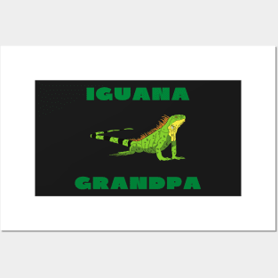 Iguana grandpa funny Posters and Art